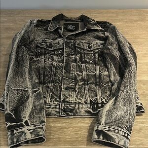 Urban Outfitters Gray Jean Jacket with BDG Branding